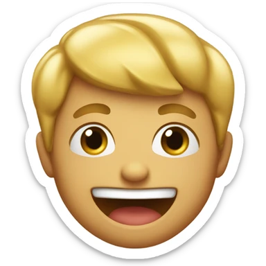 Super excited face sticker