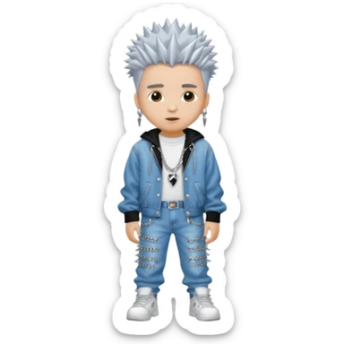 a white guy with a Y2K drip style  sticker