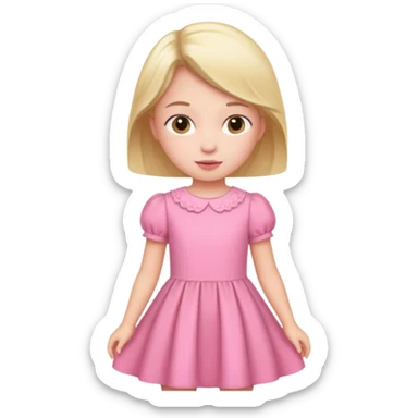 kids in pink dress sticker