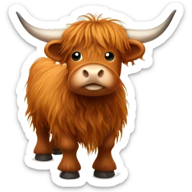 Highland cow sticker