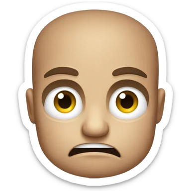 Angry squint sticker