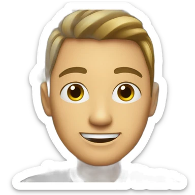 supermarket employee with fruit sticker