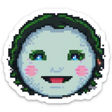 simple cheerful face sticker