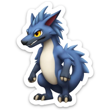Cute Chibi Lombax-Sergal-Vernid-Fakemon full body sticker