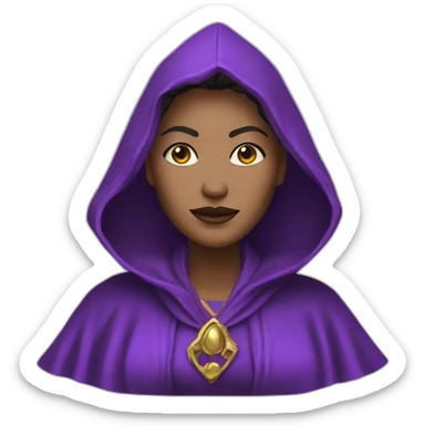 Evil Empress in purple hodded robe sticker