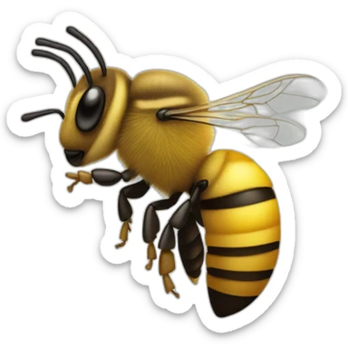 Musical honeybee sticker