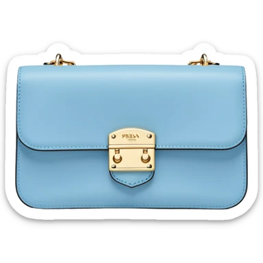 Light blue Prada clutch purse sticker