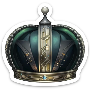 generate the most advanced black crown sticker