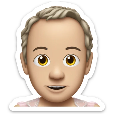 Warwick Davies dressed as a ballerina sticker