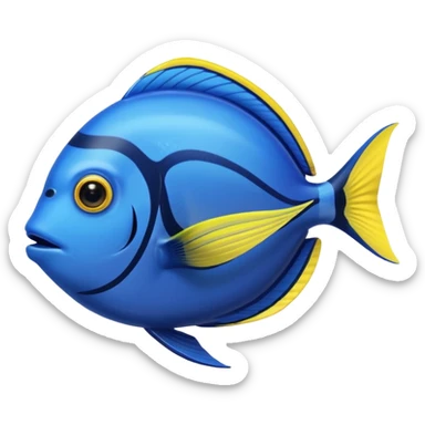 blue tang fish in aquarium sticker