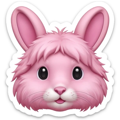 Conejo rosado solo cara como este pero rosado 🐰 sticker