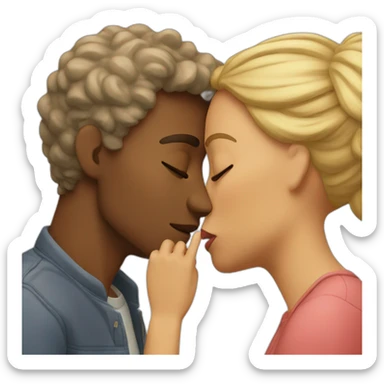 Two people kissing sticker