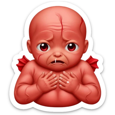red mutant baby sticker