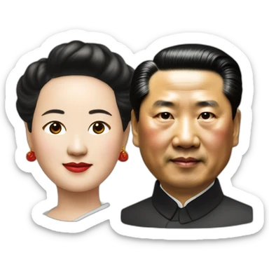 Mao zedong and xi jinping sticker
