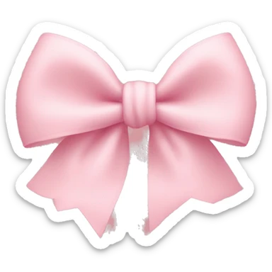light pink bow on light pink bow sticker