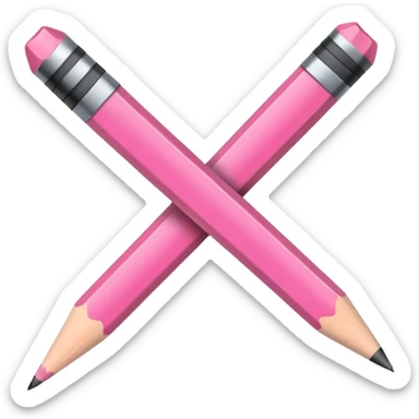 Pink pencil emoji sticker