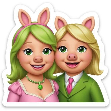Kermit Miss Piggy sticker