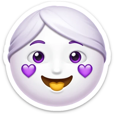 bala doce branco e roxo sticker