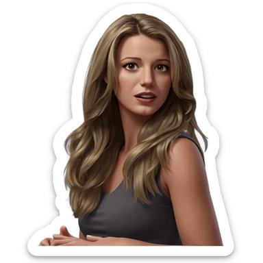 realistic portrait of girl sticker