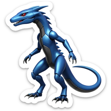 Shiny Cool Futuristic Salandit-Lombax-Sergal-Cyclizar-Genesect-Pokémon, full body sticker