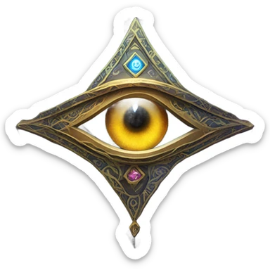 warlock book with eye in middle sticker