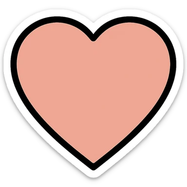 rose gold heart color outline icon sticker
