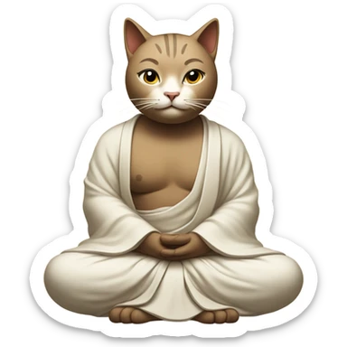 Cat Buddha  sticker
