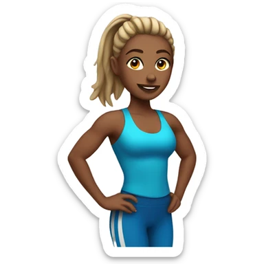 Fitness girl sticker