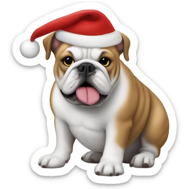Bulldog is Christmas Jammie’s  sticker