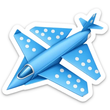 paper plane with dotted flight path sticker