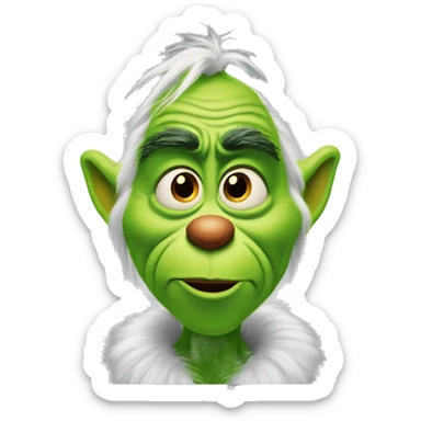 Grinch like in the animated movie sticker