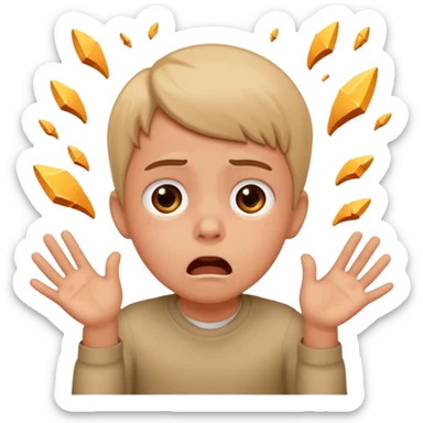 Falling child sticker