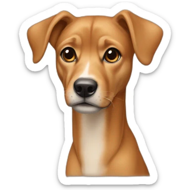 mixed breed caramel long legs sticker