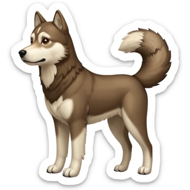 Labrador-Husky-Wolf-hybrid,  full body sticker