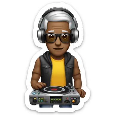 Dj de 48 años con un controlador  sticker