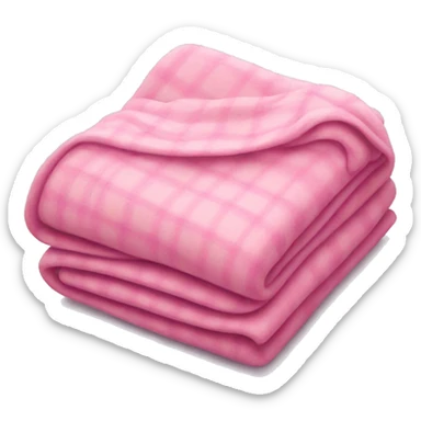 Folded pink blanket sticker