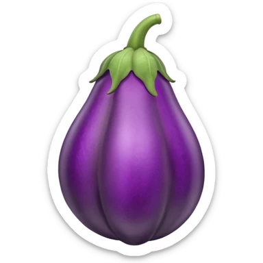 animated eggplant with veins pumping sticker