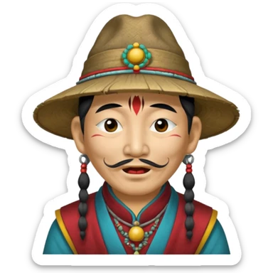Farm villain Tibetan throat singer  sticker
