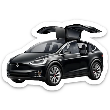 Tesla Model X - Tesla (Model Year: 2022) (Iconic colour: Black) sticker