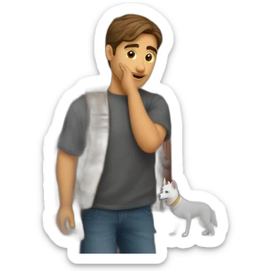 san francisco de asis y su lobo sticker