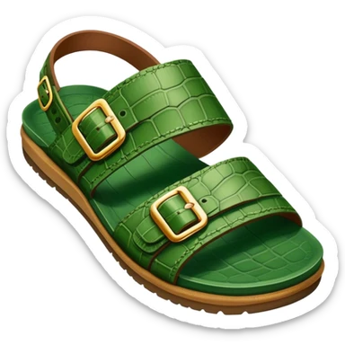 sandal over a croc shoe  sticker