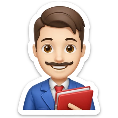 Barbero con una agenda abierta sticker