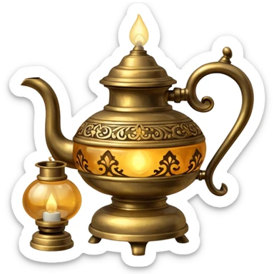 brass oil lamp sticker