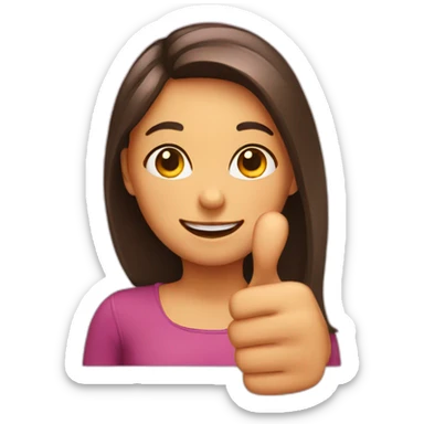 girl thumbs up sticker