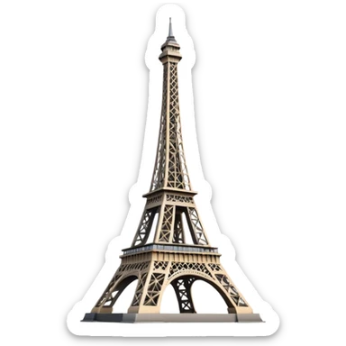 MENARA EIFFEL ICONIC BUILDING WITHOUT BACKGROUND sticker