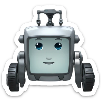 A hudden wheeled Robot with touche screen as face sticker