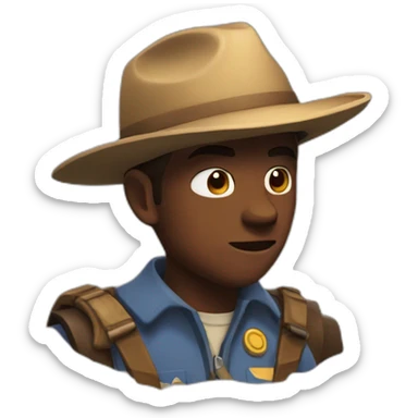 scout from team fortress sticker