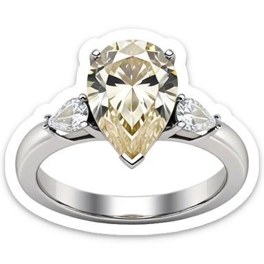 pear cut diamond wedding ring sticker
