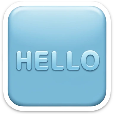 Light Blue “ hello January “ word  sticker