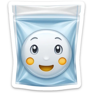 completely empty transparent ziplock bag sticker